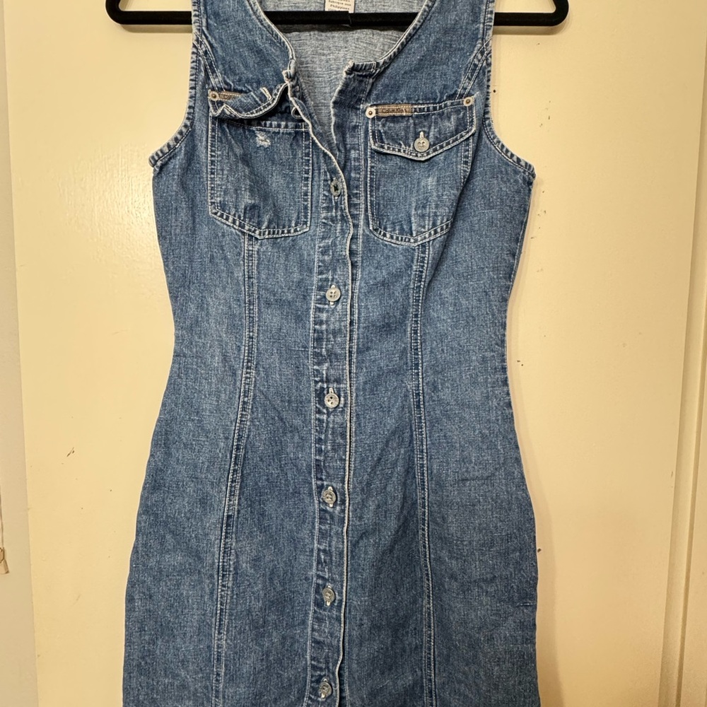 Calvin Klein Blue Denim Mini Dress